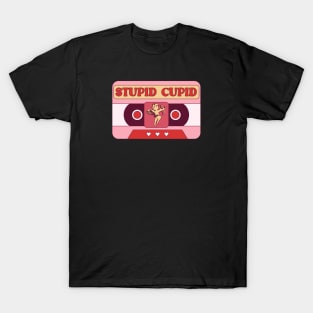 Stupid Cupid Cassette Tape Love Sucks Anti Love Anti Valentines Day T-Shirt